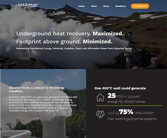 Mazama Energy Website